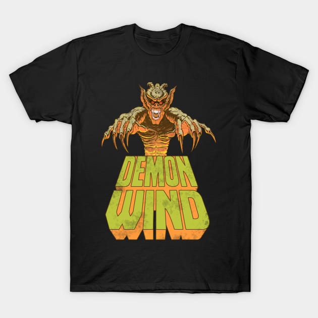 Demon Wind // Classic Cult Horror Design T-Shirt by darklordpug